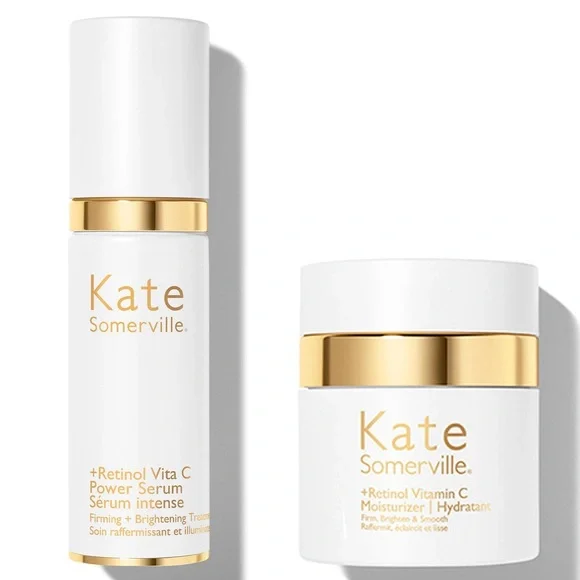 KATE SOMERVILLE +Retinol Vitamin C Moisturizer & Vita C Power Serum Treatment - Picture 1 of 13